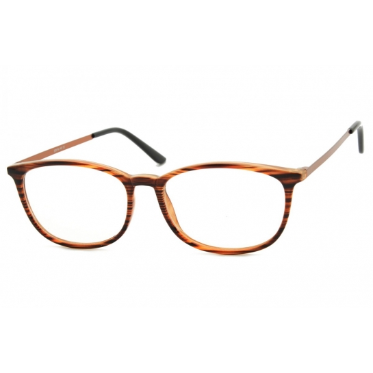 Okulary oprawki korekcyjne Nerdy zerówki Sunoptic CP143G brązowe-imitacja drewna